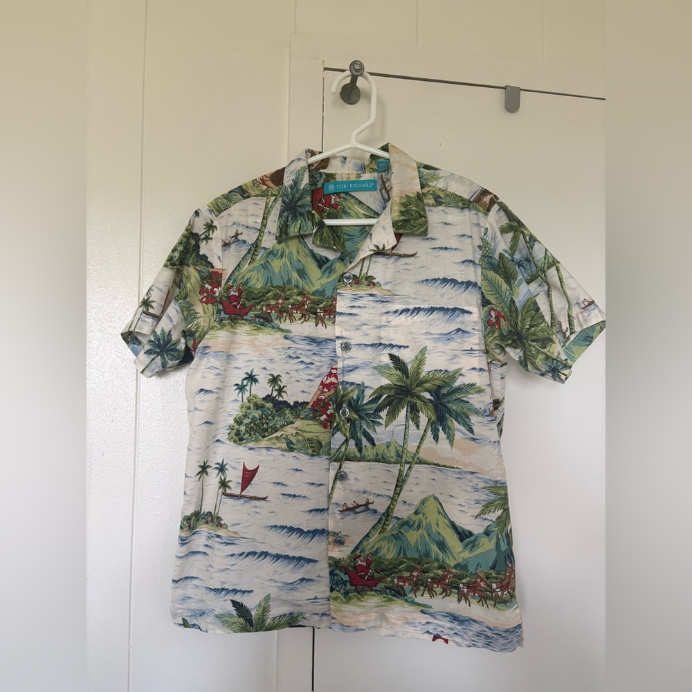 Tori Richard Boys Christmas Aloha Shirt
